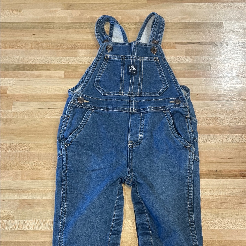 Toddler Blue Denim Overalls with Adjustable Straps